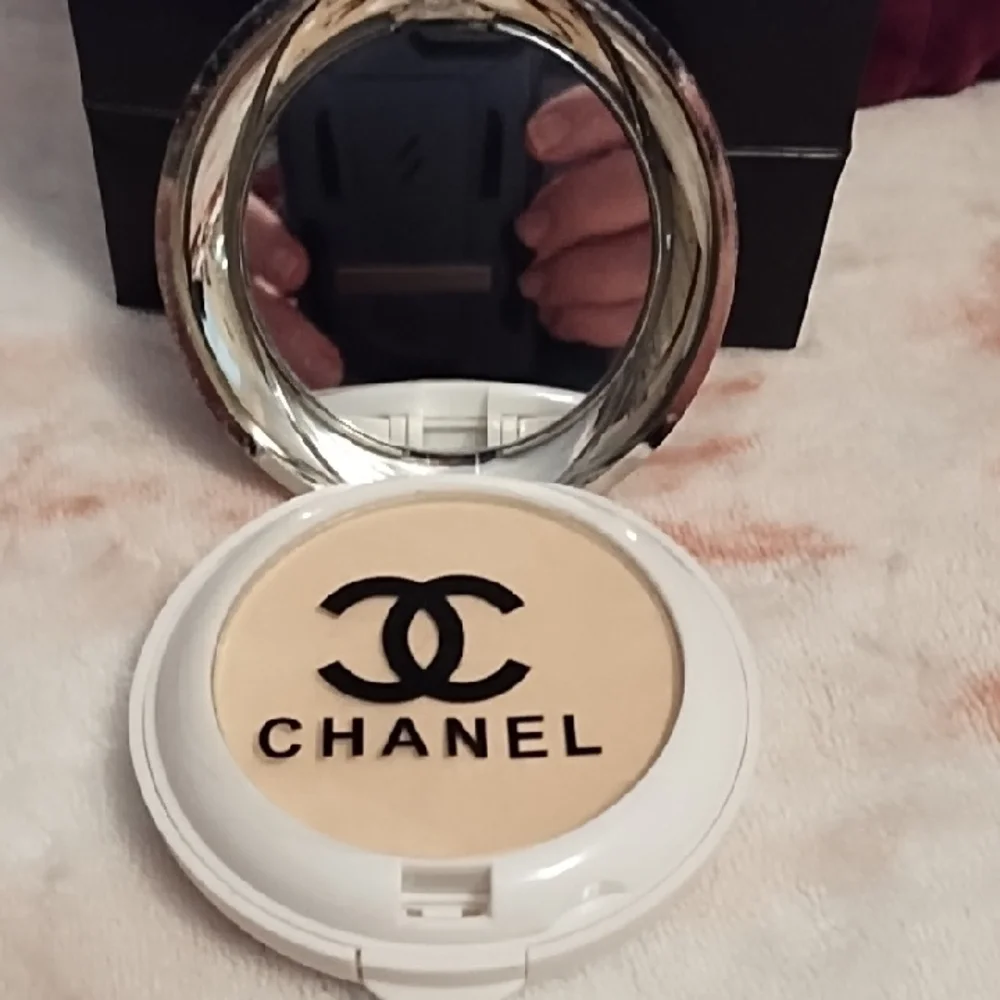 CHANEL Vintage Ornate Powder Compact with Mirror